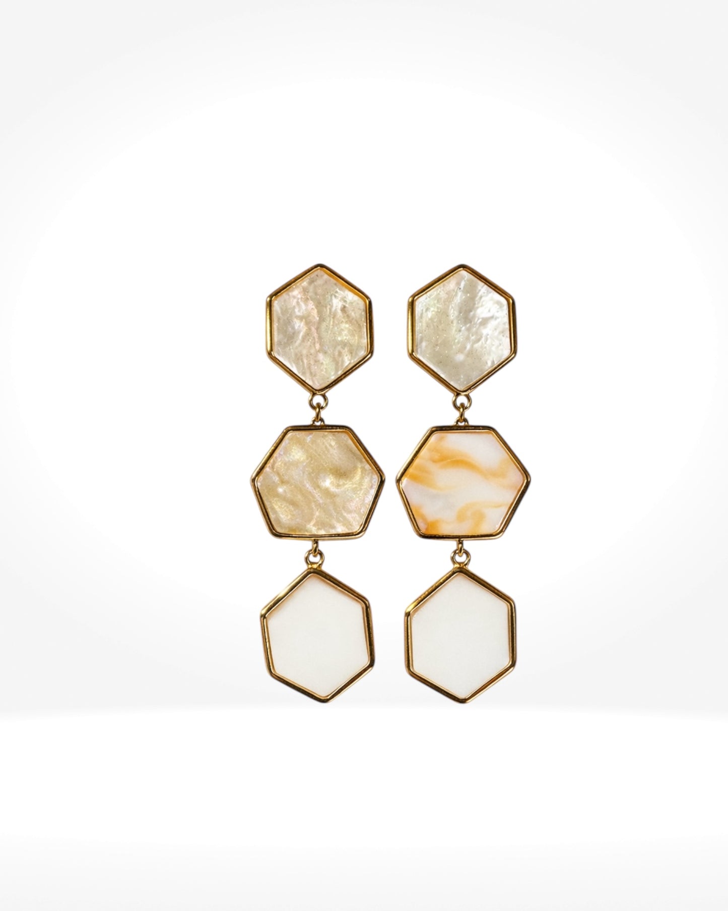 Hexa Stone Drop Earrings