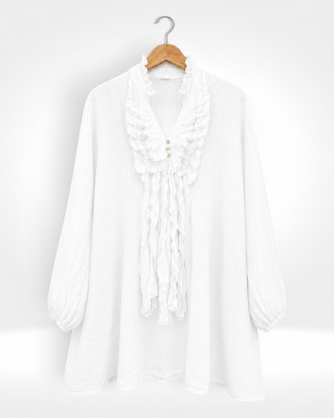 Willow Linen Ruffle Tunic
