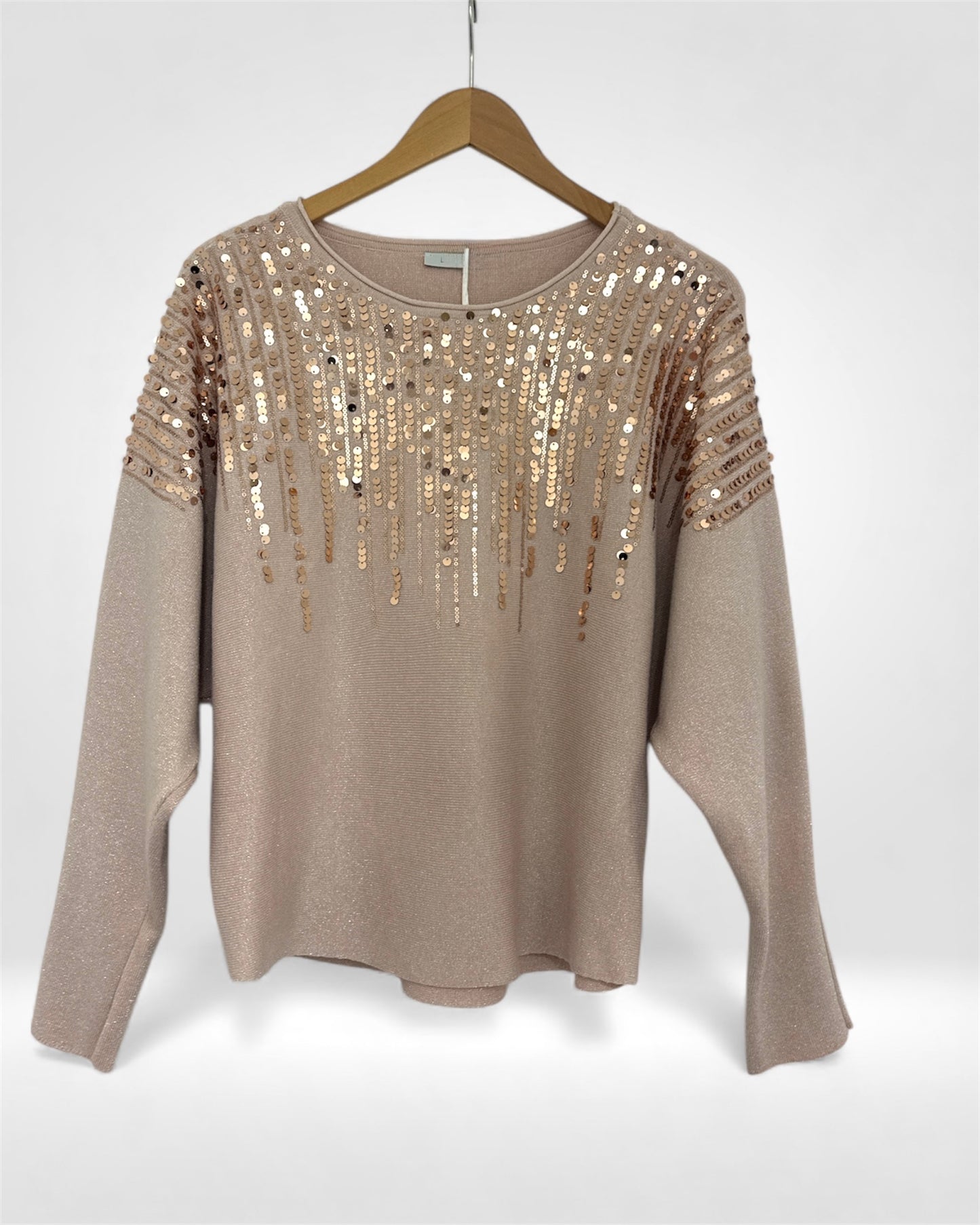 Sequin Drift Sweater