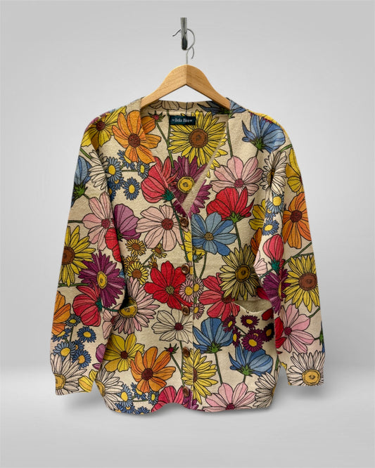 Meadow Bloom Vintage Cardigan (Bella Blue)
