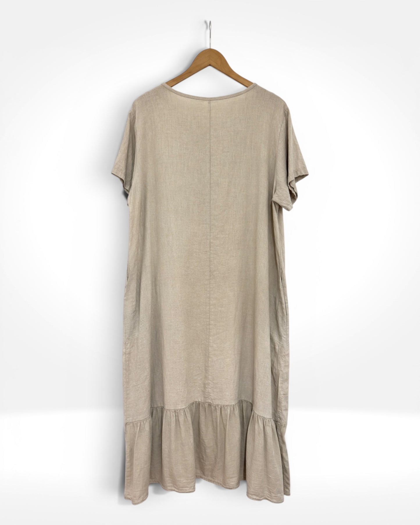 Sienna Button Linen Dress