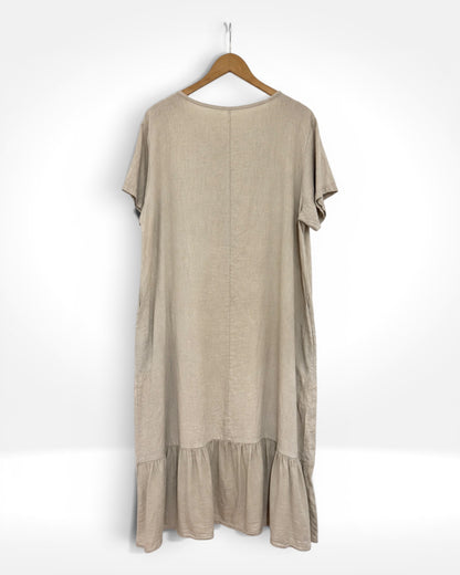 Sienna Button Linen Dress