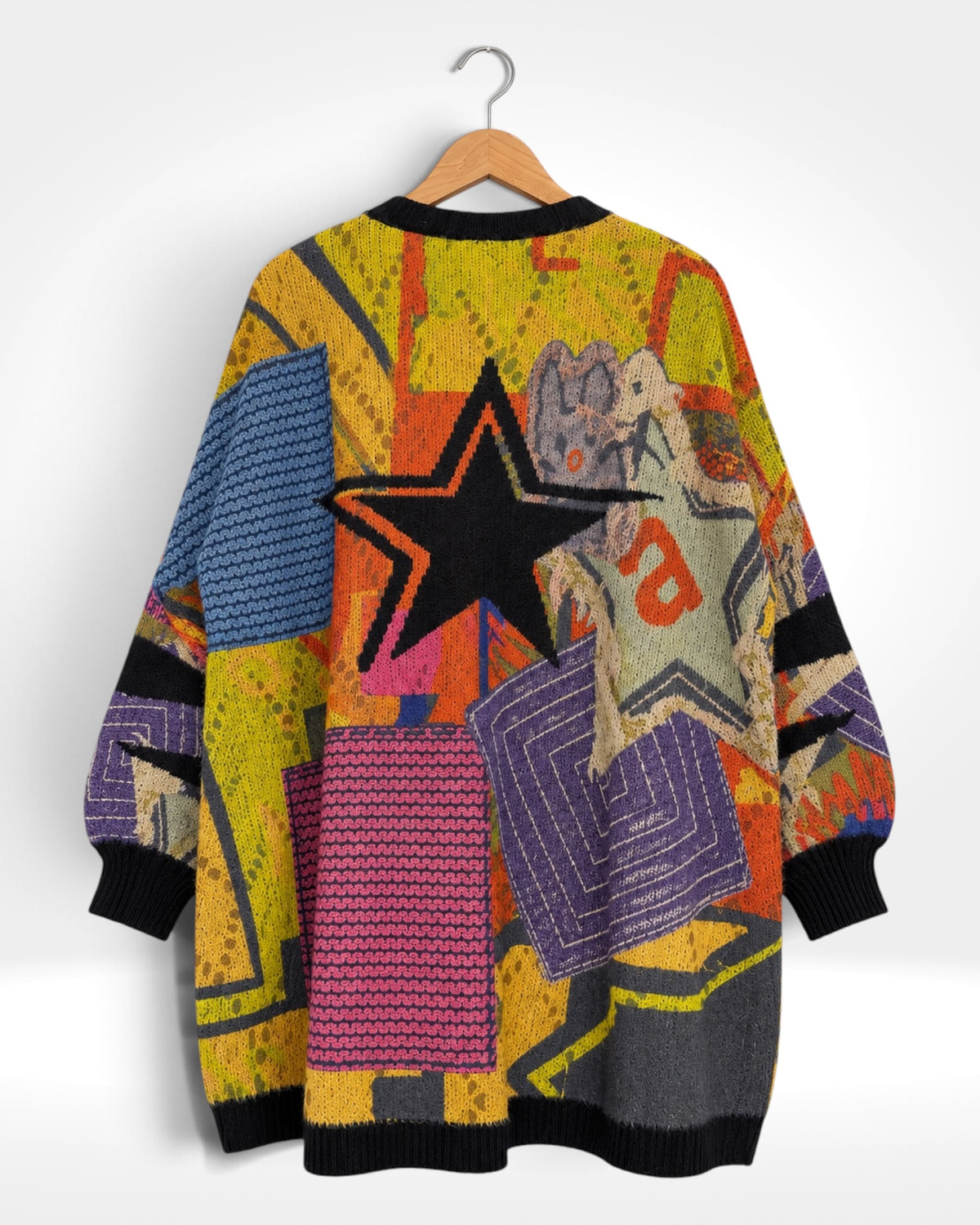 The Bella Blue Urban Art Oversized Cardigan
