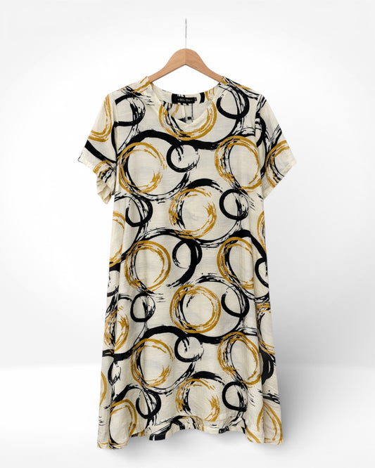 Golden Orbit Relaxed Dress (Bella Blue)