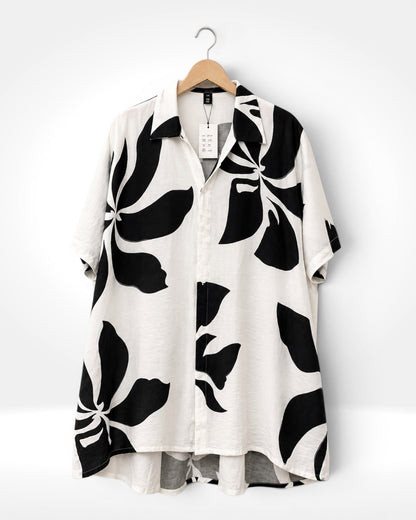Monochrome Bloom Shirt (Bella Blue)
