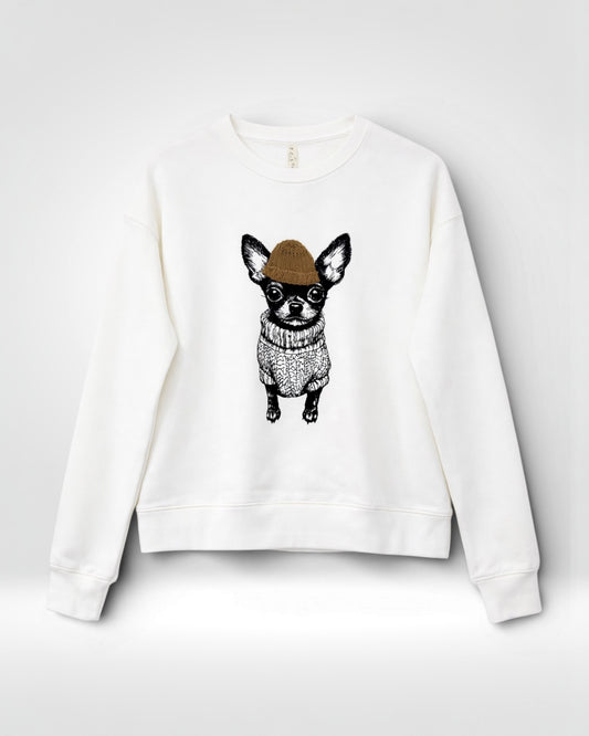 The Little Pup Beanie Crewneck