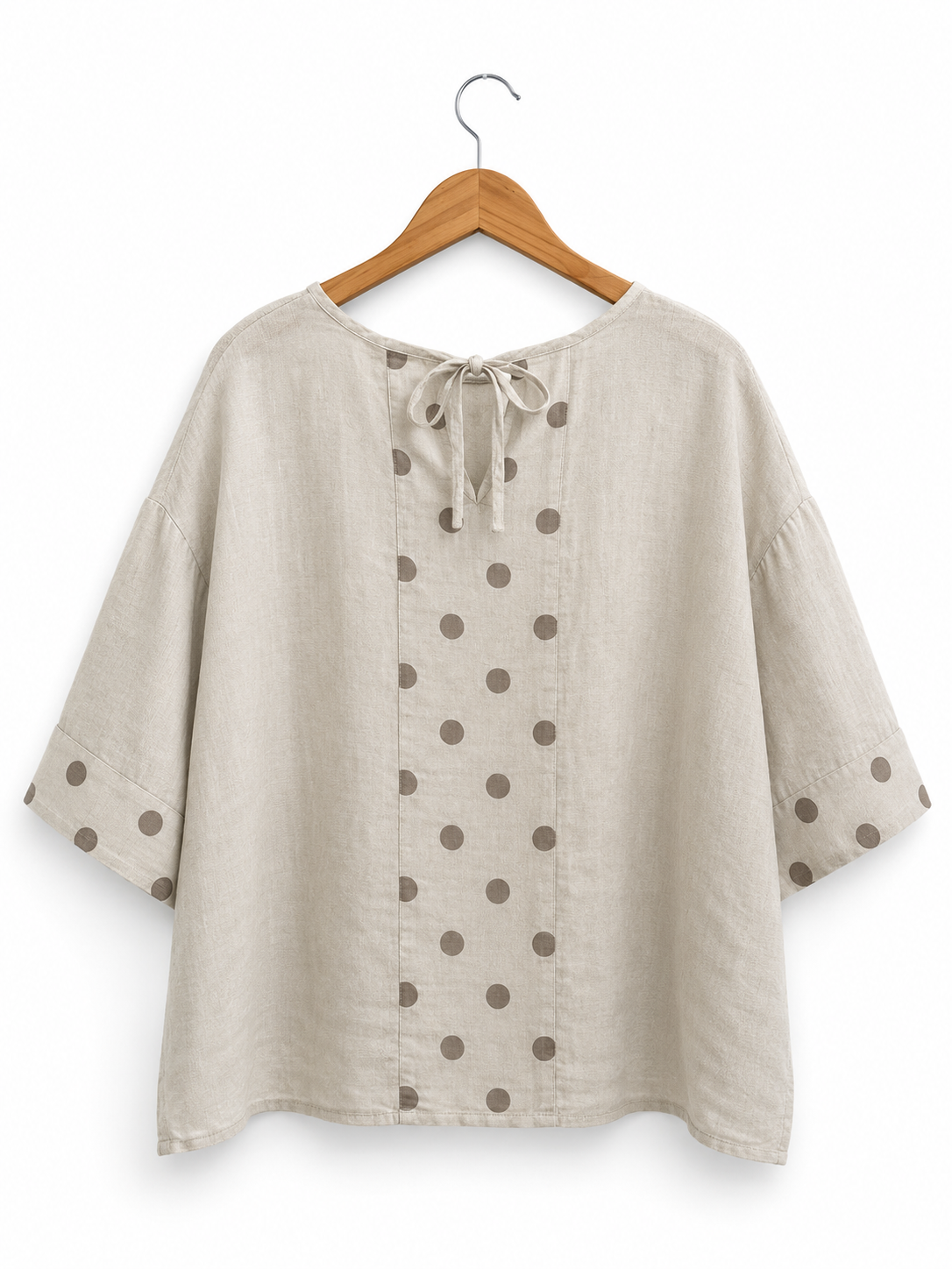 Dot Detail Linen Top