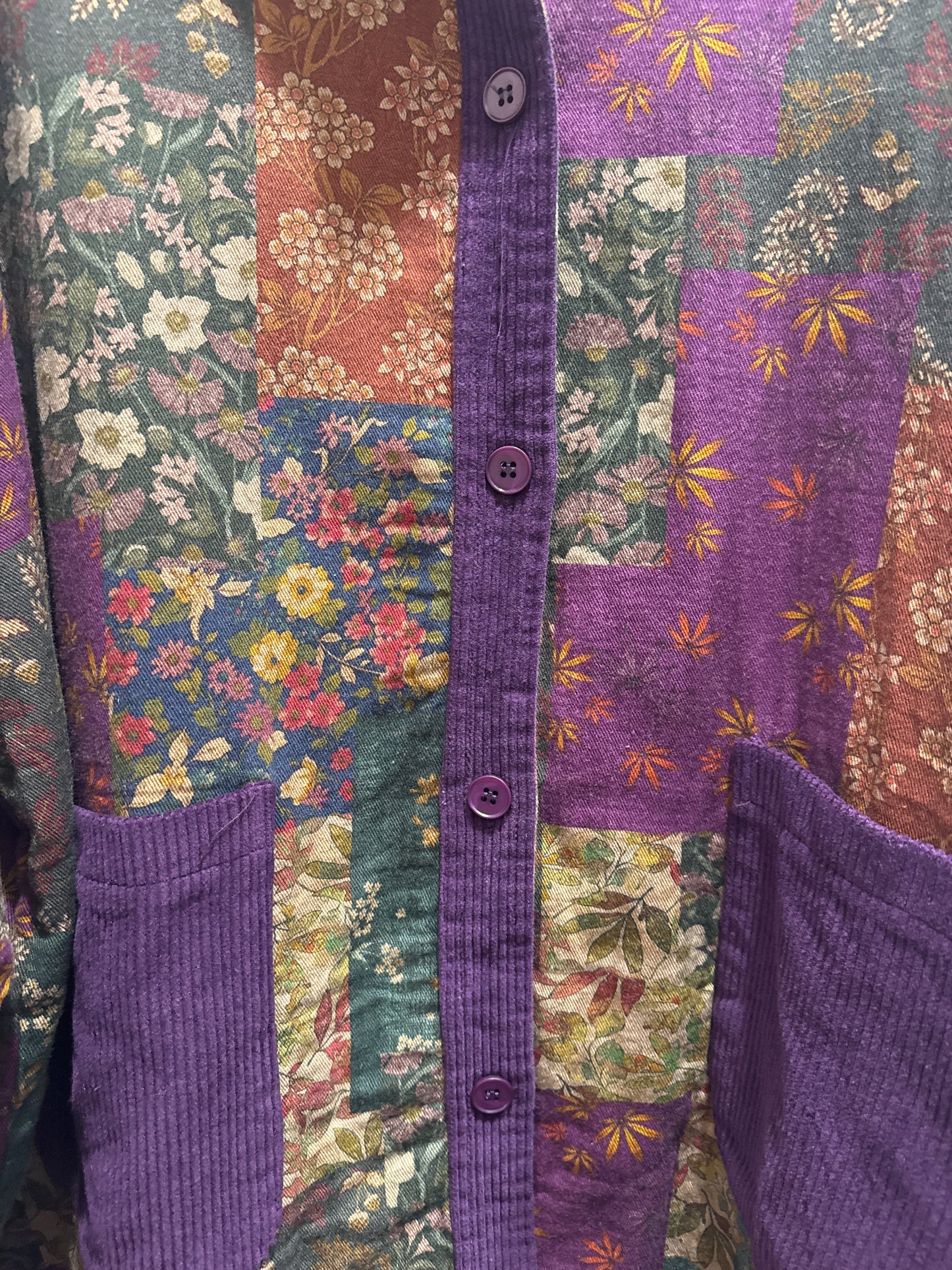 Wildflower Patchwork Button Jacket (Bella Blue)