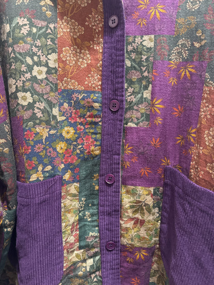 Wildflower Patchwork Button Jacket (Bella Blue)