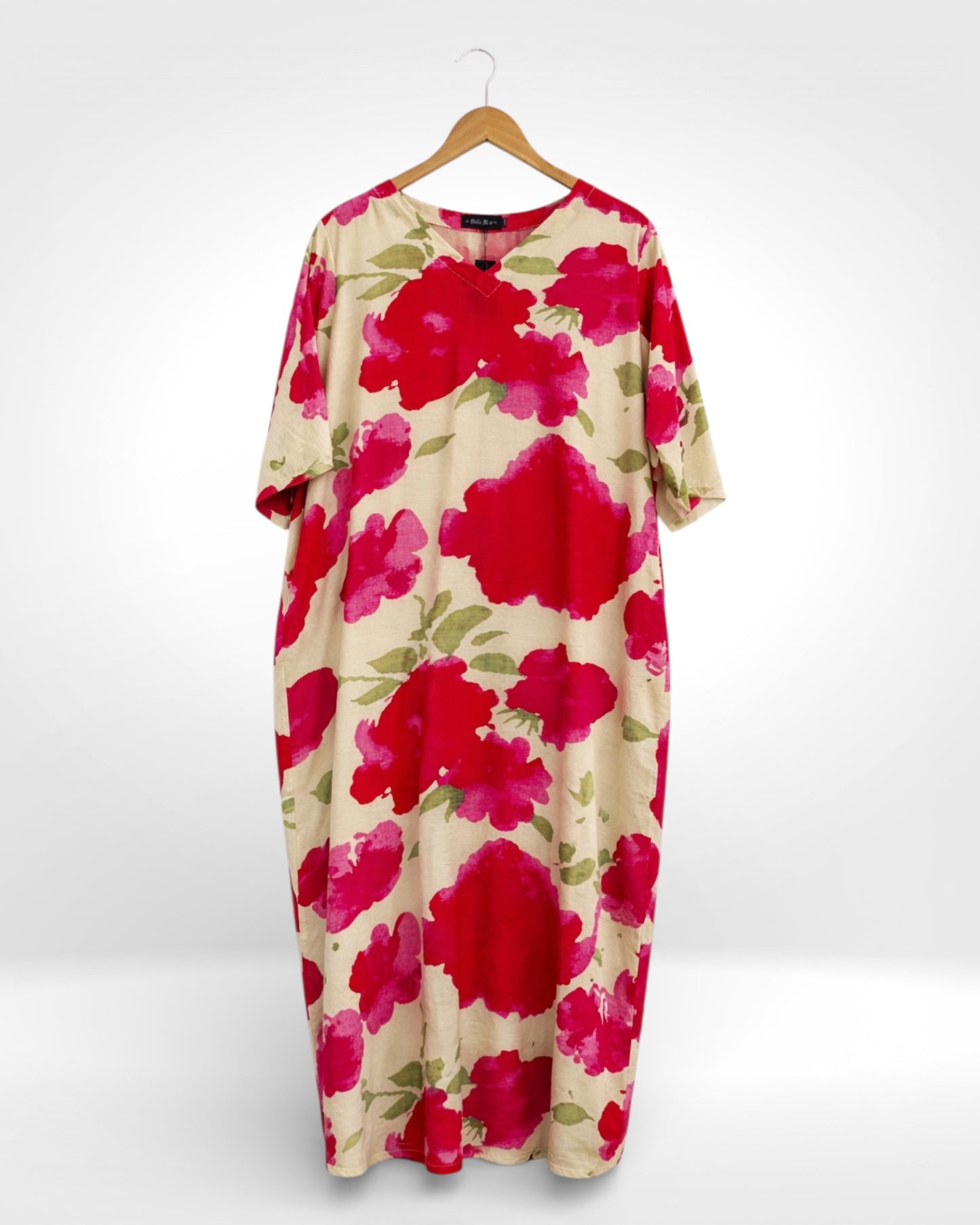 Rose Bloom Midi Dress (Bella Blue)