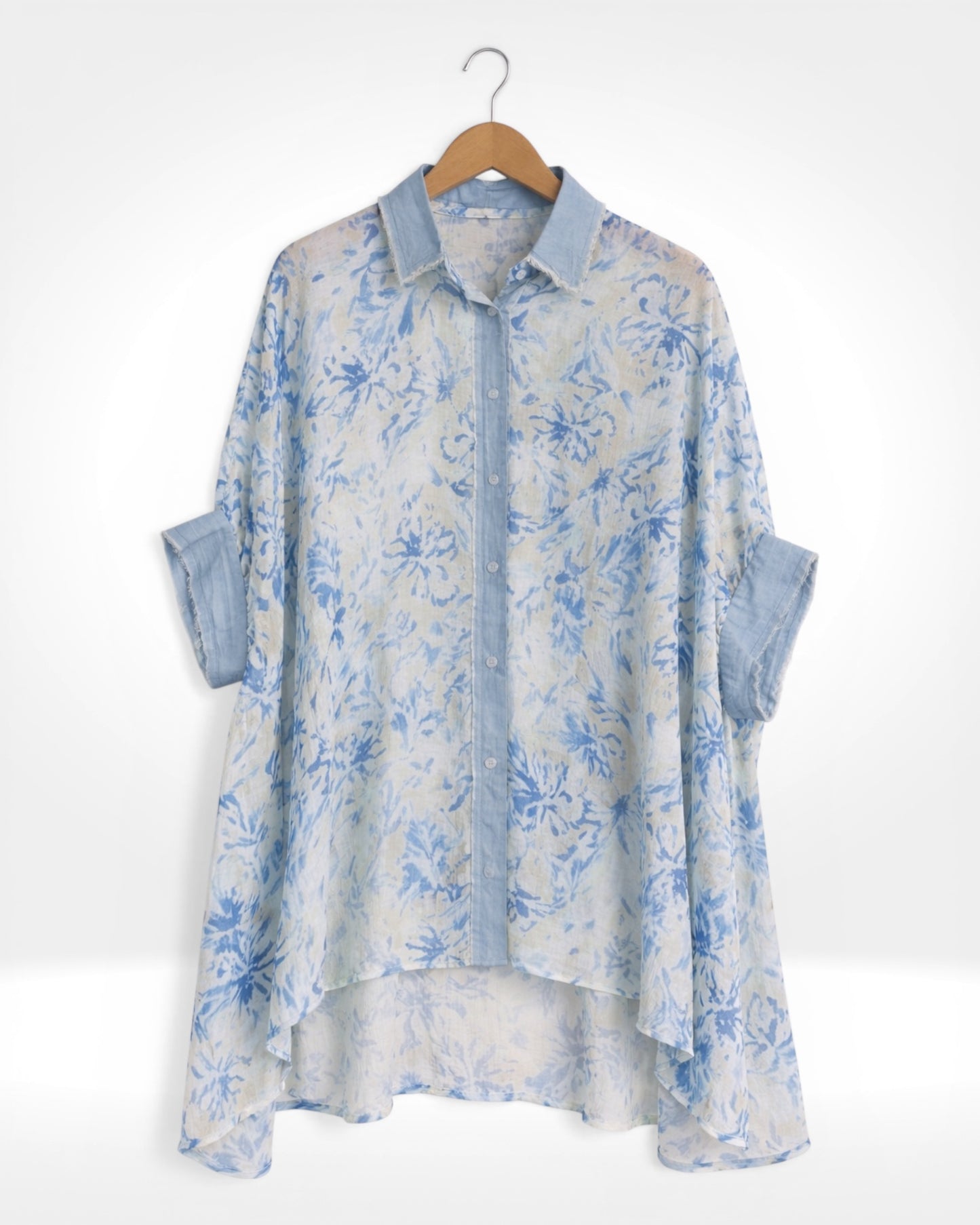 Chemise en chambray Azure Bloom Flow