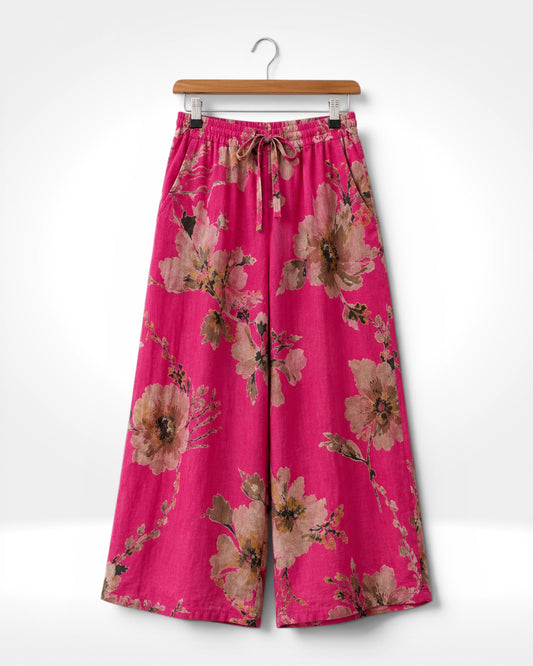 Pink Petal Linen Trousers