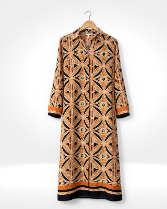 Geo Print Shirt Dress