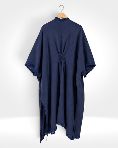 Italian Linen Open-Front Kaftan