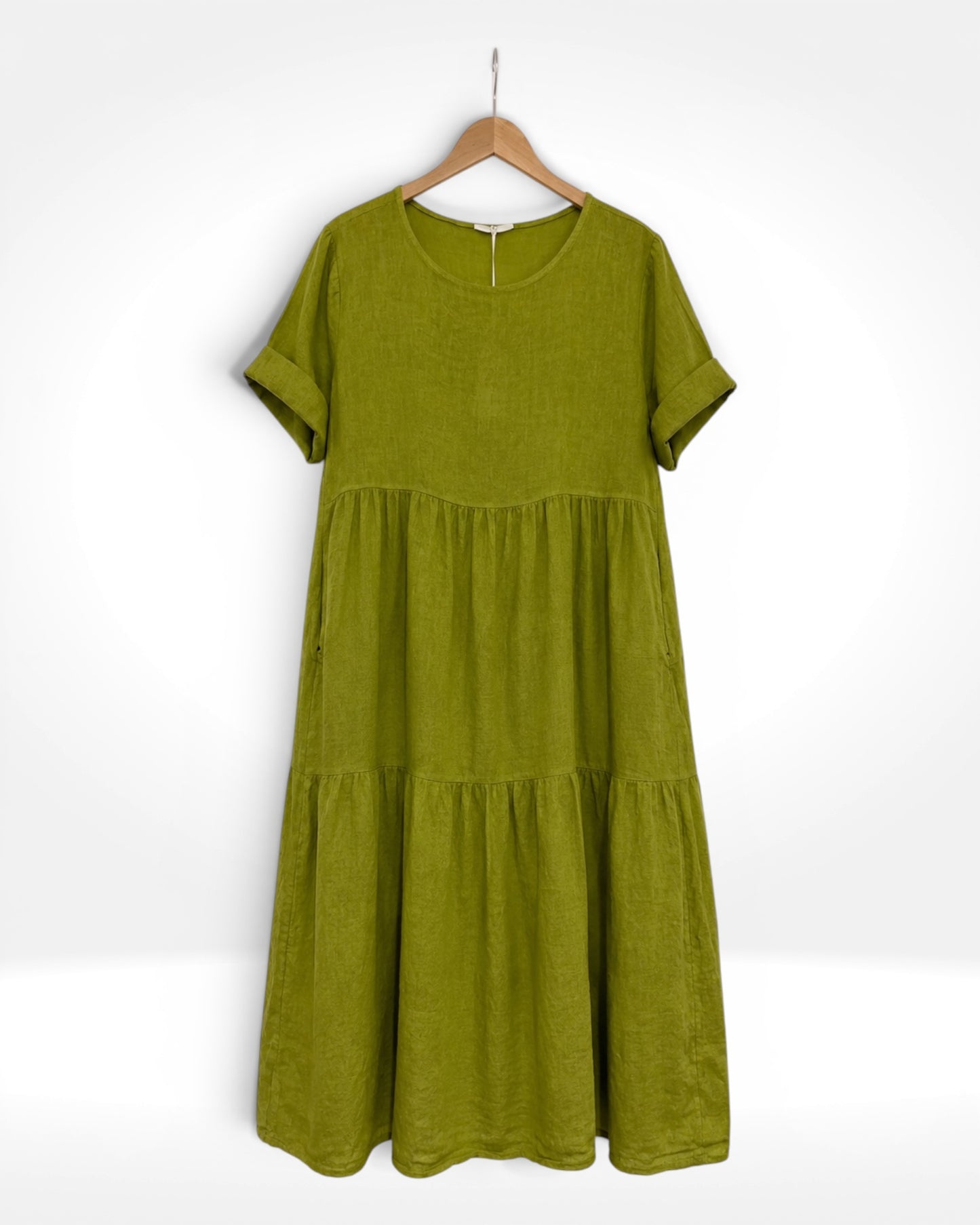 Luna Linen Tiered Maxi Dress