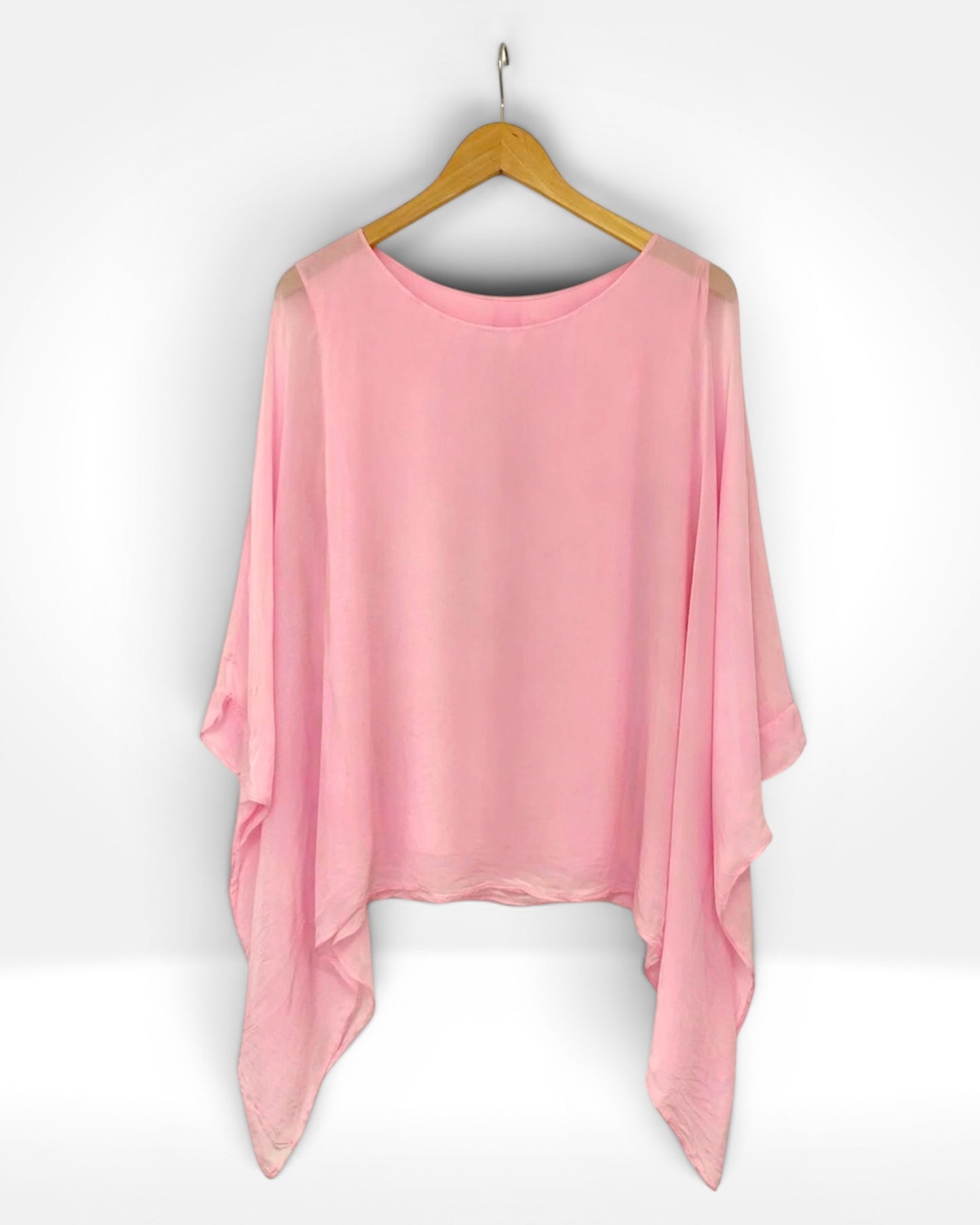 Silk Overlay Batwing Top