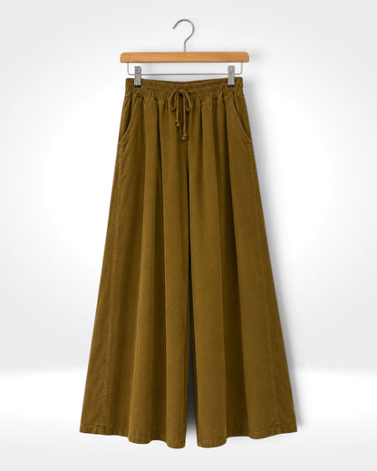 Paloma Fine Needlecord Wide-Leg Trousers
