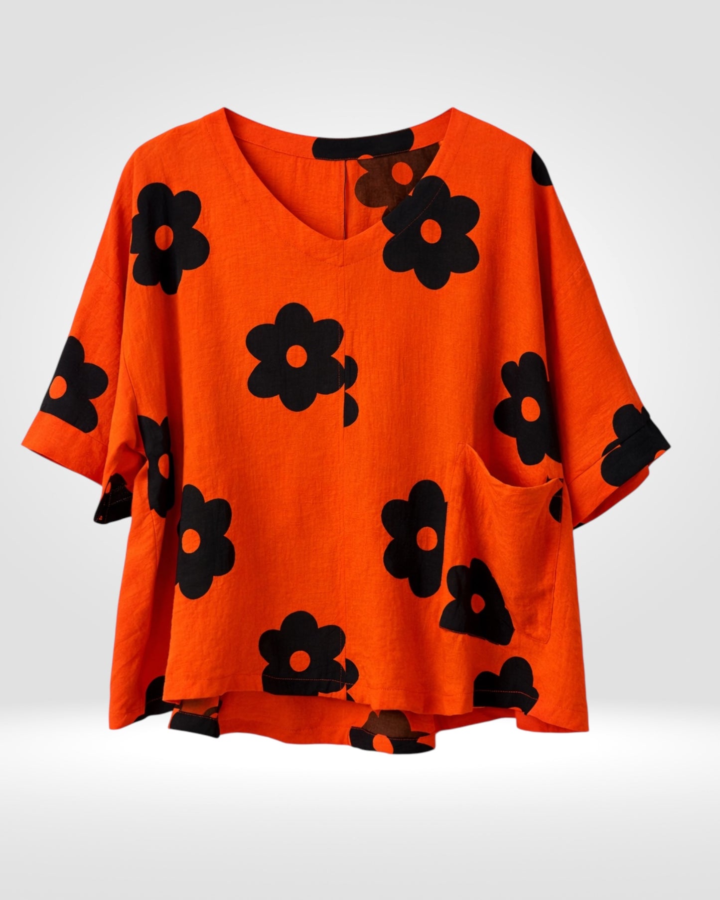 Poppy Bloom Oversized Top (Bella Blue)