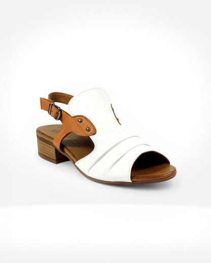 Jaden White Leather Sandal