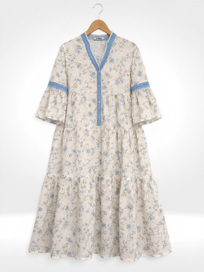 Willow Bloom Tiered Chambray Dress