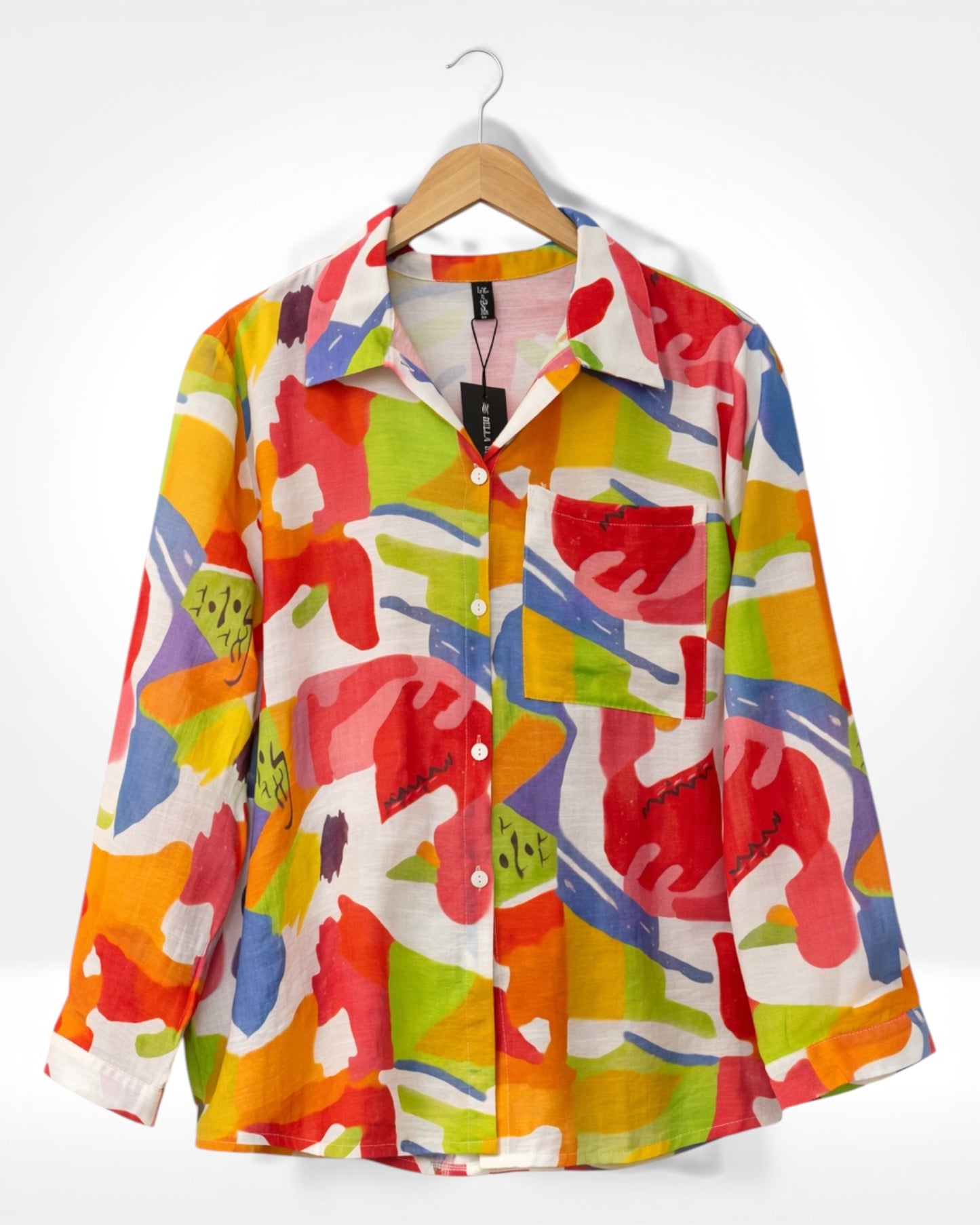 Vibrant Abstract Button Shirt