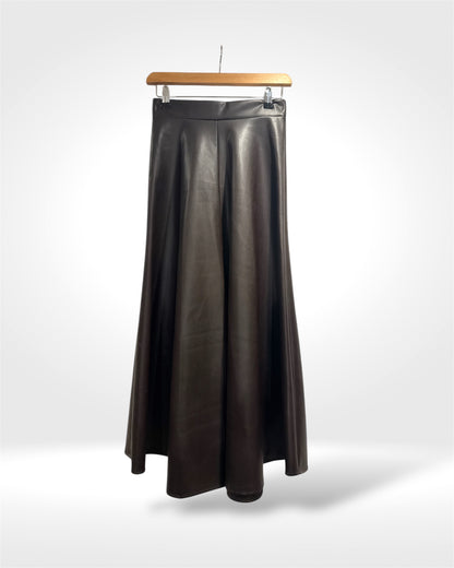 Mocha Luxe Faux Leather Maxi Skirt