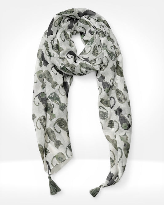 Cat Print Scarf