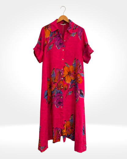 Bloom Linen Shirt Dress