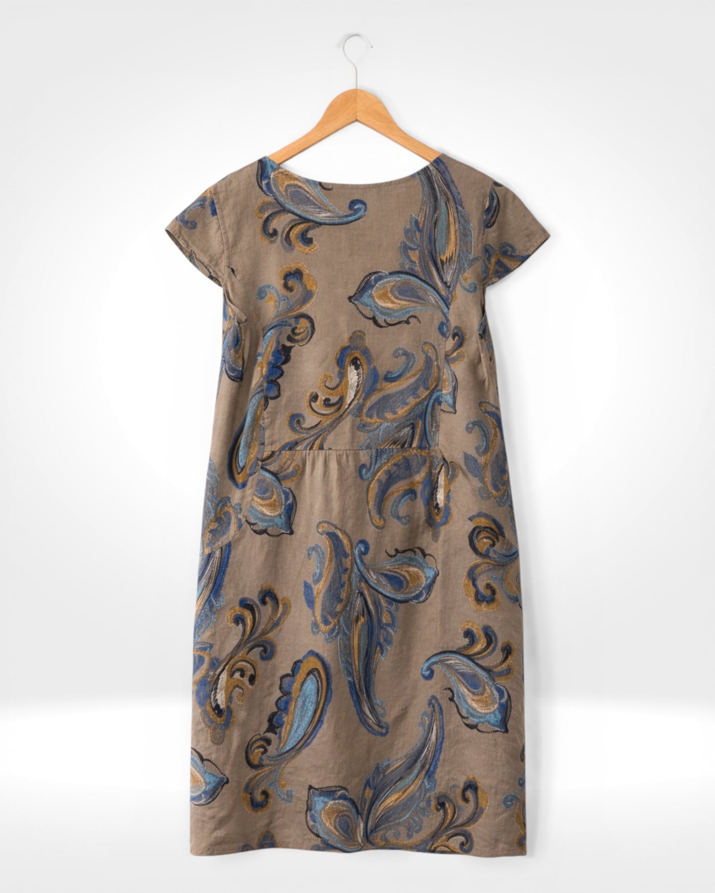 Paisley-Leinen-Kleid "Breeze"
