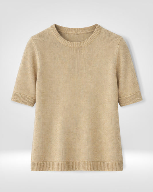 Gold Shimmer Knit Top