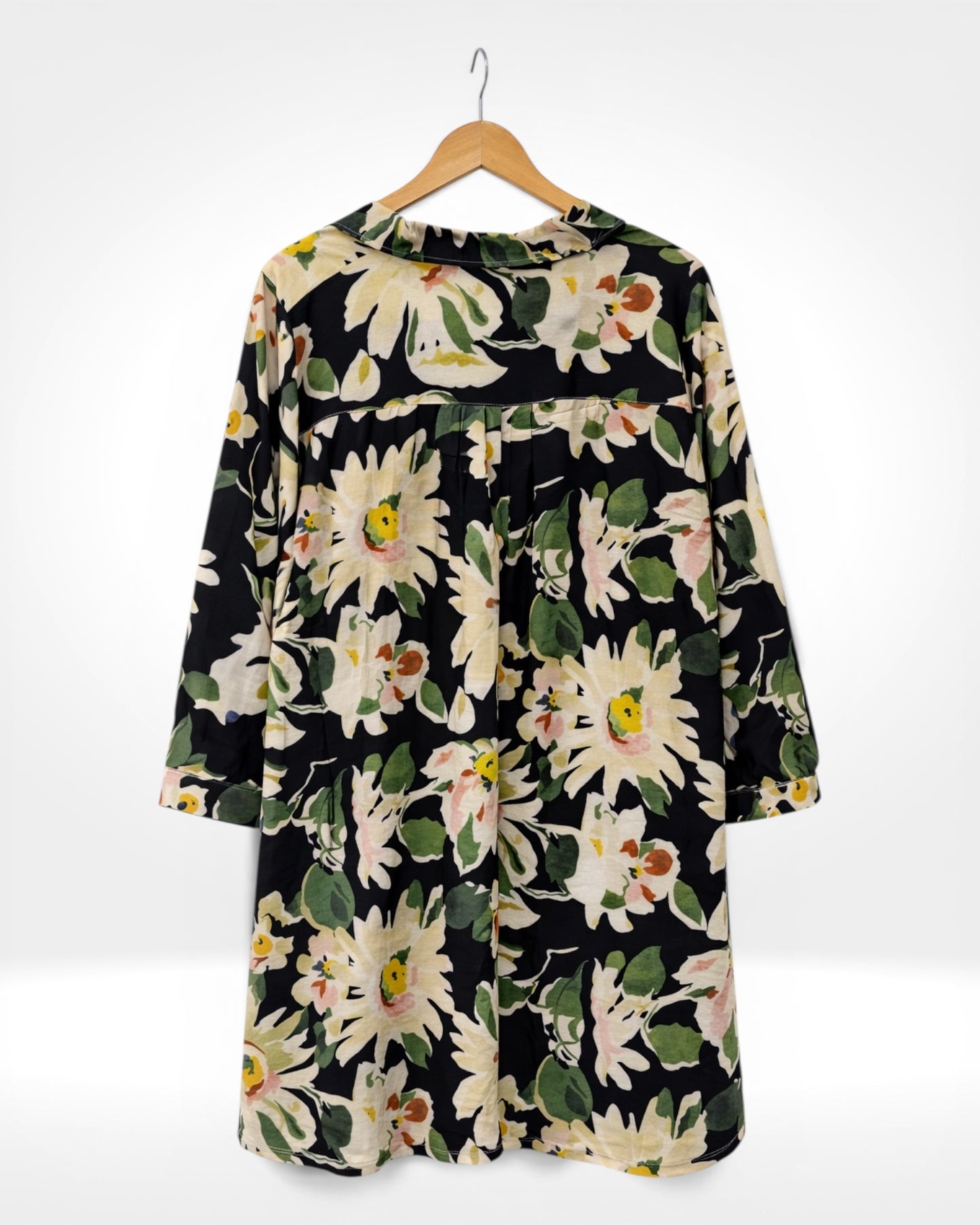Floral Print Relaxed Shirt/Tunic (Bella Blue)
