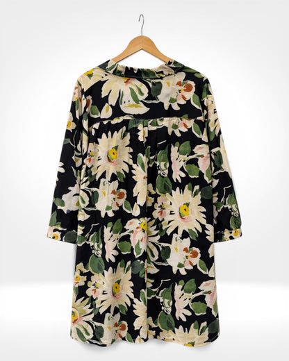 Floral Print Relaxed Shirt/Tunic (Bella Blue)