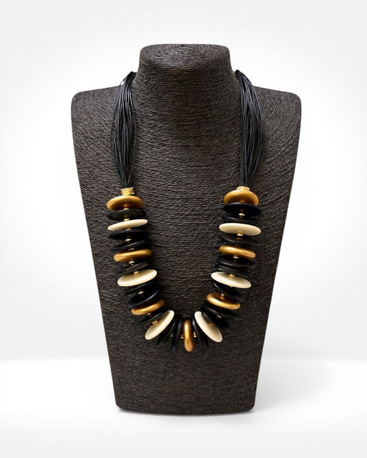 Black & Gold Statement Necklace