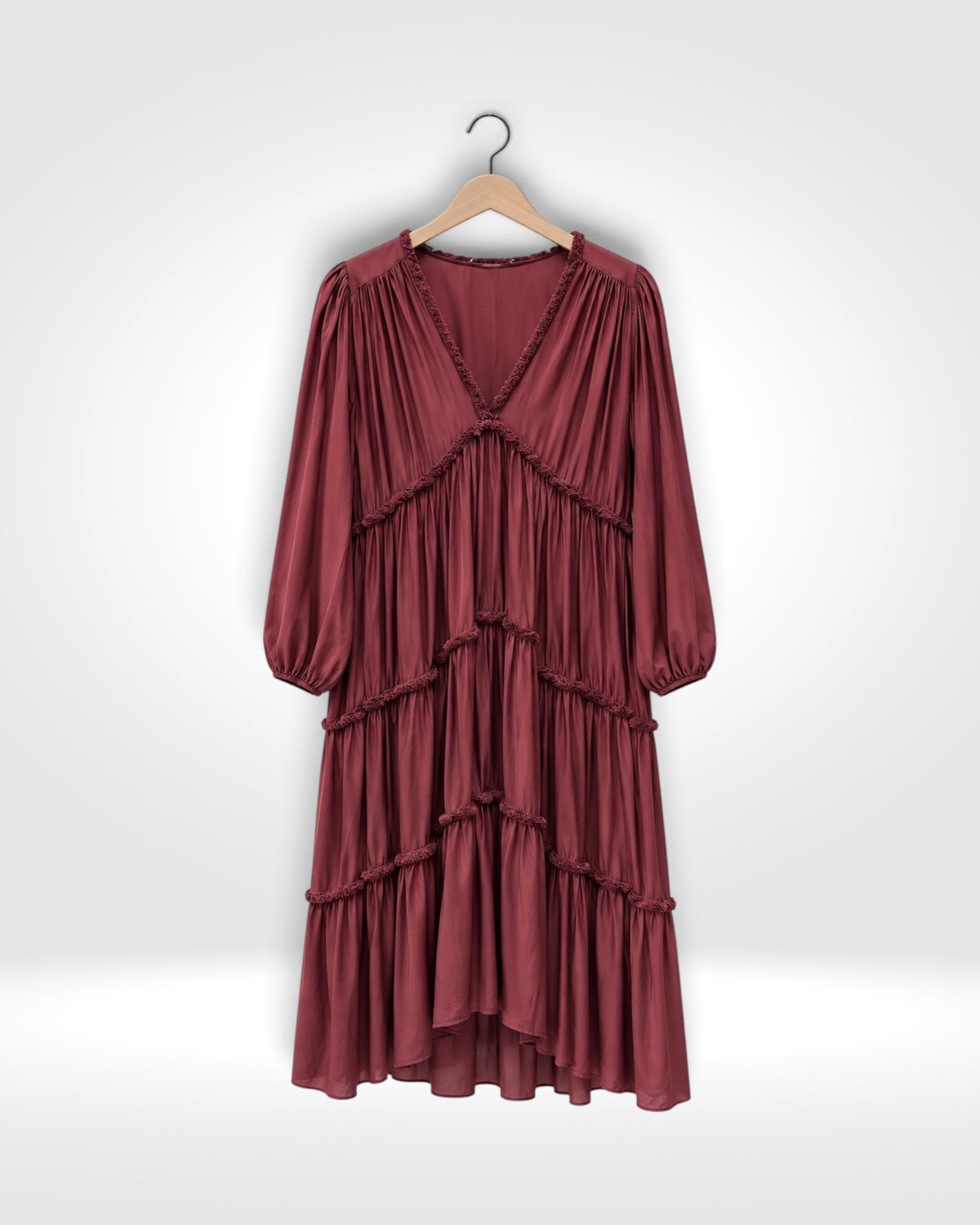 Romantic Ruffle Tiered Midi Dress