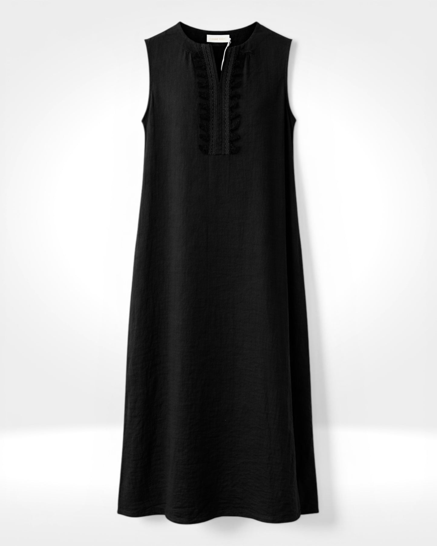 Sleeveless Tassel Detail Midi Dress