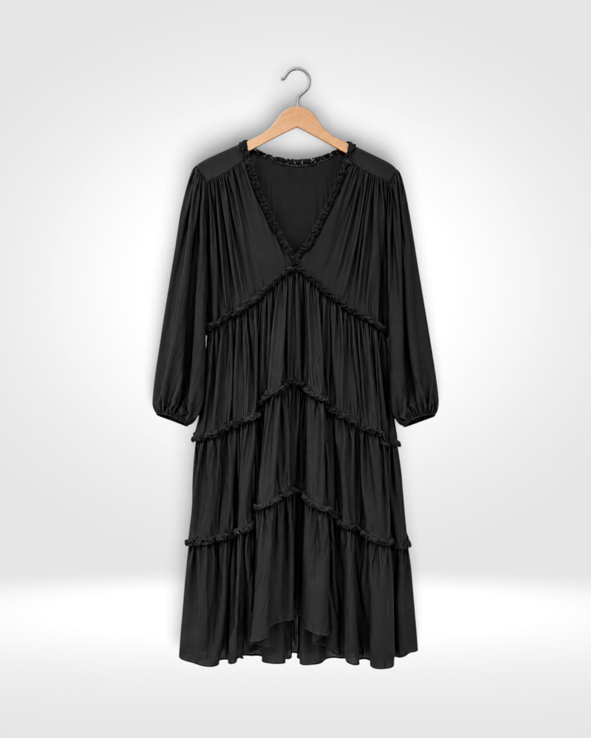 Romantic Ruffle Tiered Midi Dress
