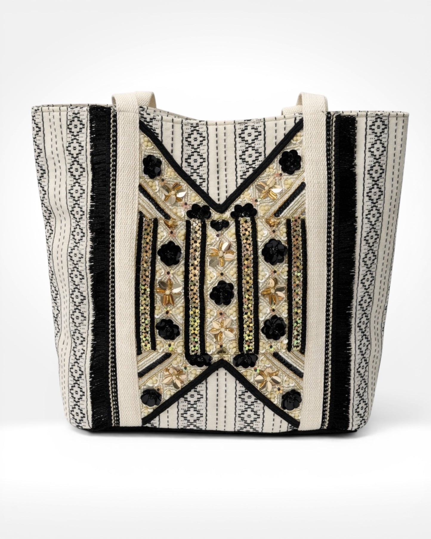 Embellished Boho Tote Bag