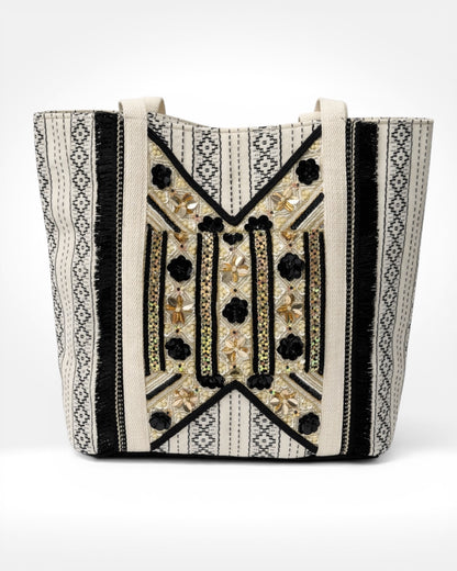 Embellished Boho Tote Bag