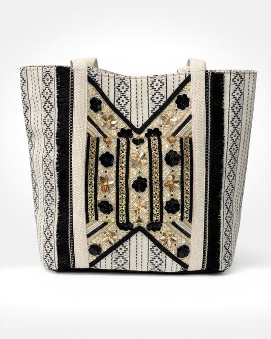 Embellished Boho Tote Bag