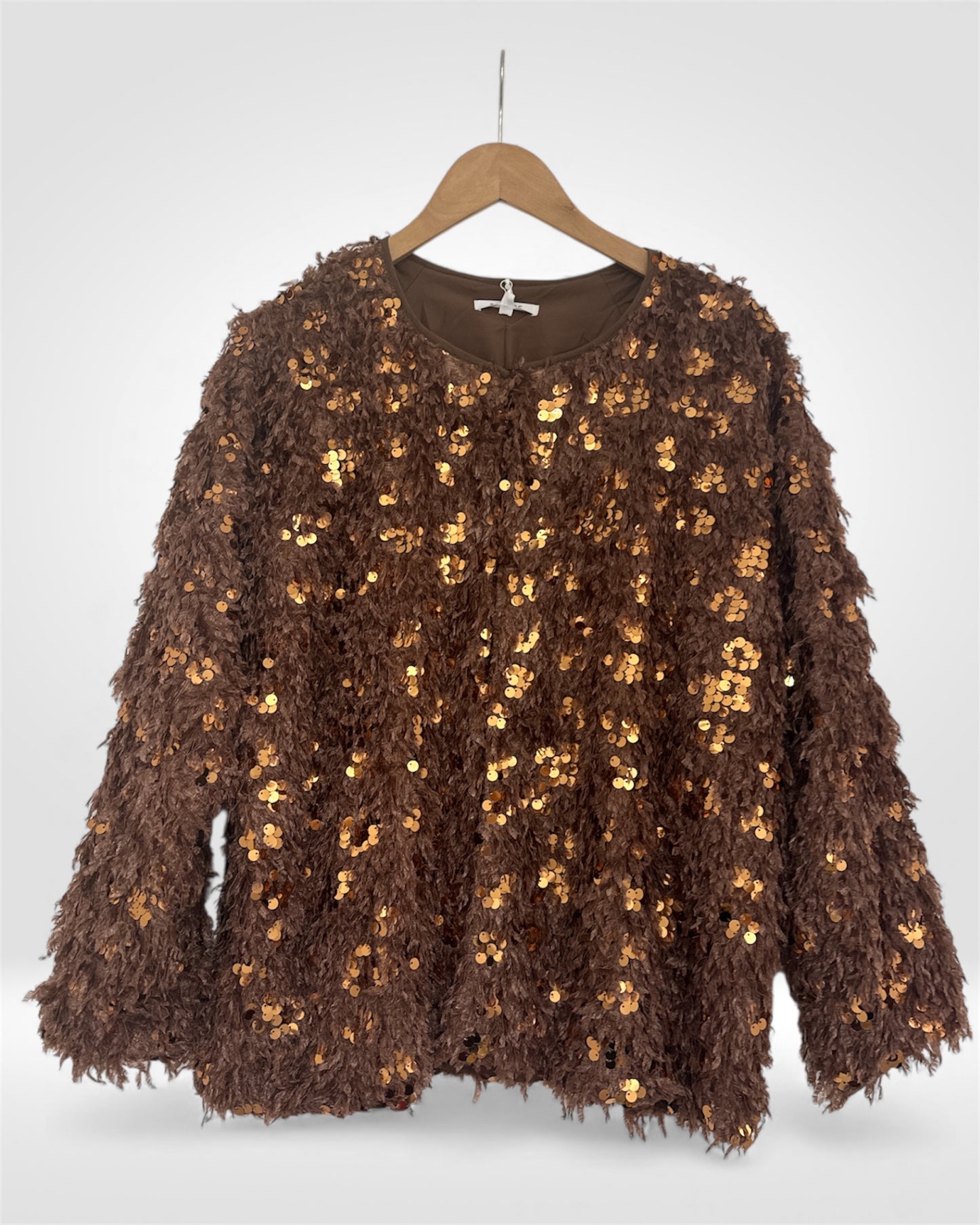 Luxe Sequin Feather Knit