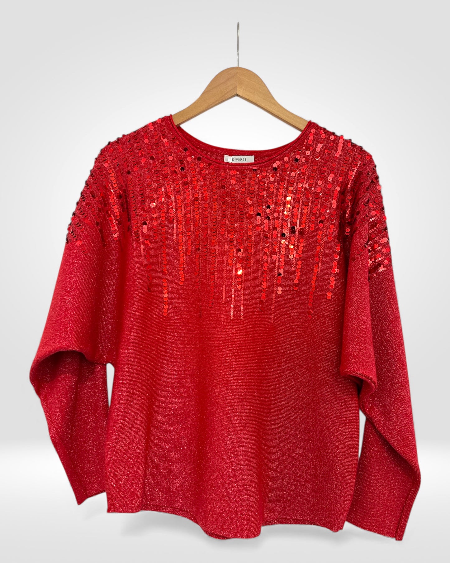 Sequin Cascade Knit Jumper