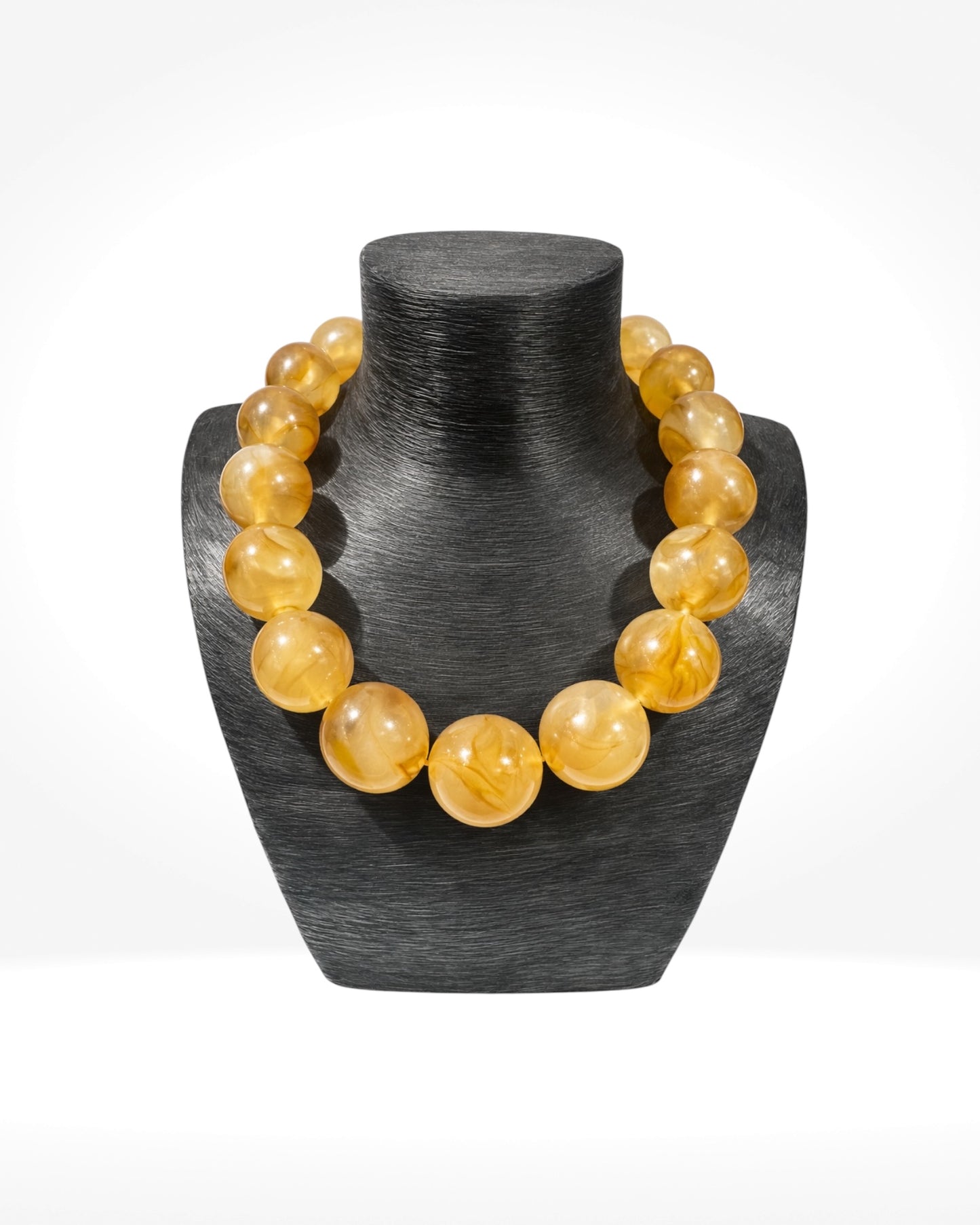 Amber Resin Bead Necklace