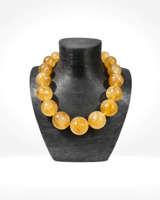 Amber Resin Bead Necklace