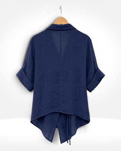 Linen Wrap Top