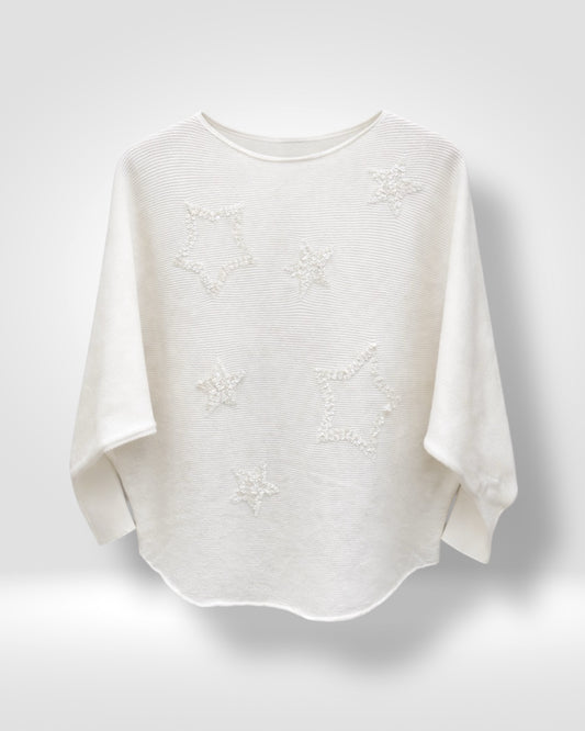 Ivory Starlight Knit Top