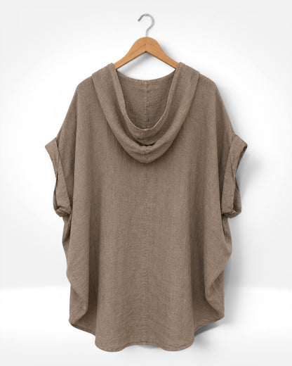 Hooded Linen Star Shirt