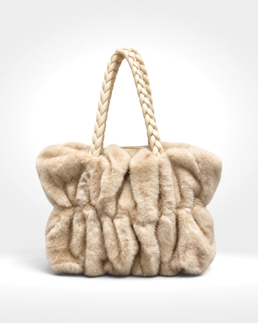 Plush Faux Fur Shoulder Bag