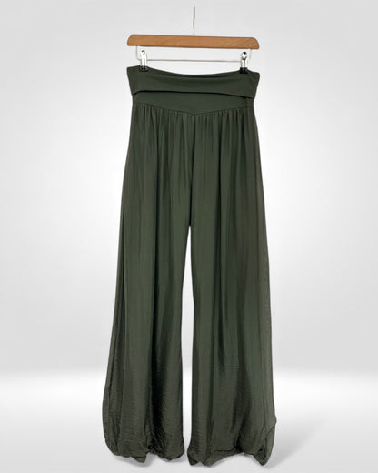 Silk Wide-Leg Trouser
