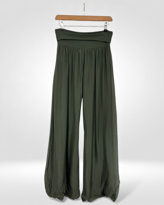 Silk Wide-Leg Trouser