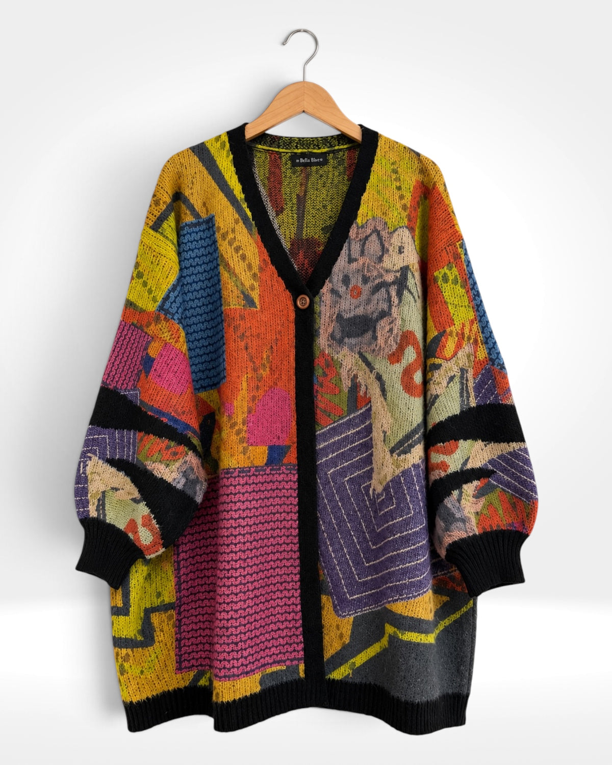 The Bella Blue Urban Art Oversized Cardigan